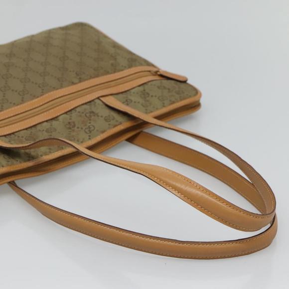 GUCCI GG Canvas Shoulder Bag Beige Gold Auth 129343 - Picture 7 of 16